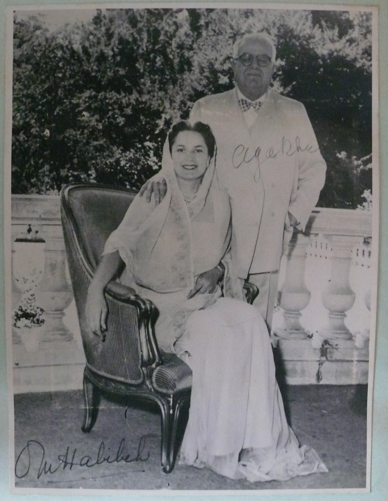 1900 2000 Noorani Family Album 0255 Autugraphed Photo Aga Khan Iii And Mata Salamat