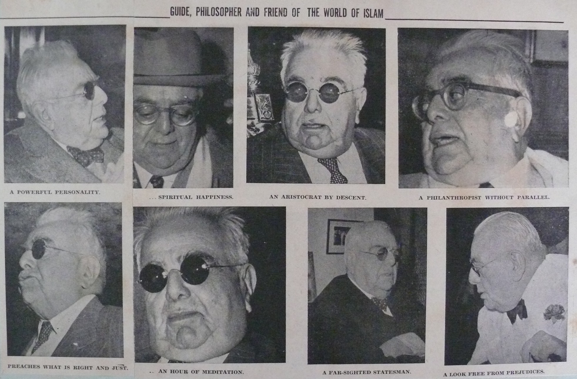 1900 2000 Noorani Family Album 0275 Aga Khan Iii Eight Portraits