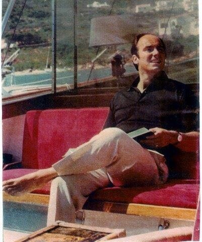 Aga Khan On His Yacht