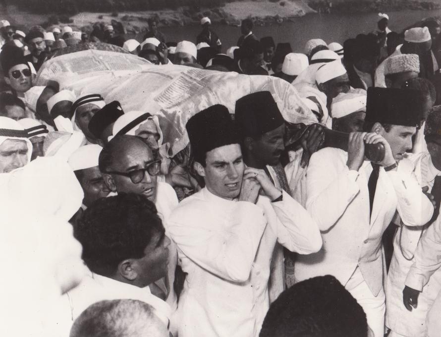 Aga Khan Iii 16 Coffin Being Carried