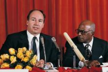 AT THE DINNER HOSTED BY SHRI M. HIDAYATULLAH. VICE PRESIDENT OF INDIA  1983-01-12