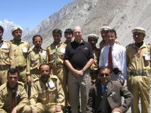 Prince Amyn Muhammad Aga Khan visited the future site of the Serena Hotel in Ghulkin - 2008-05-21