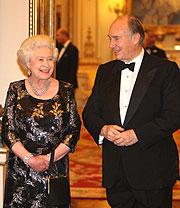 Aga Khan at Buckingham Palace 2008-07-04